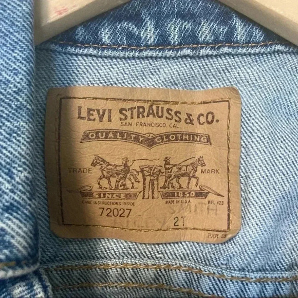 Levi’s vintage made in USA orange tab denim jean jacket - Picture 3 of 4
